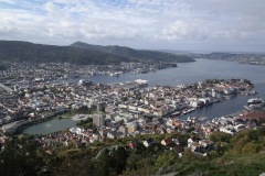 Bergen z vyhlídky Fløyen
