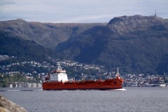Nezvyklý pohled na Bergen z ostrova Åskøy